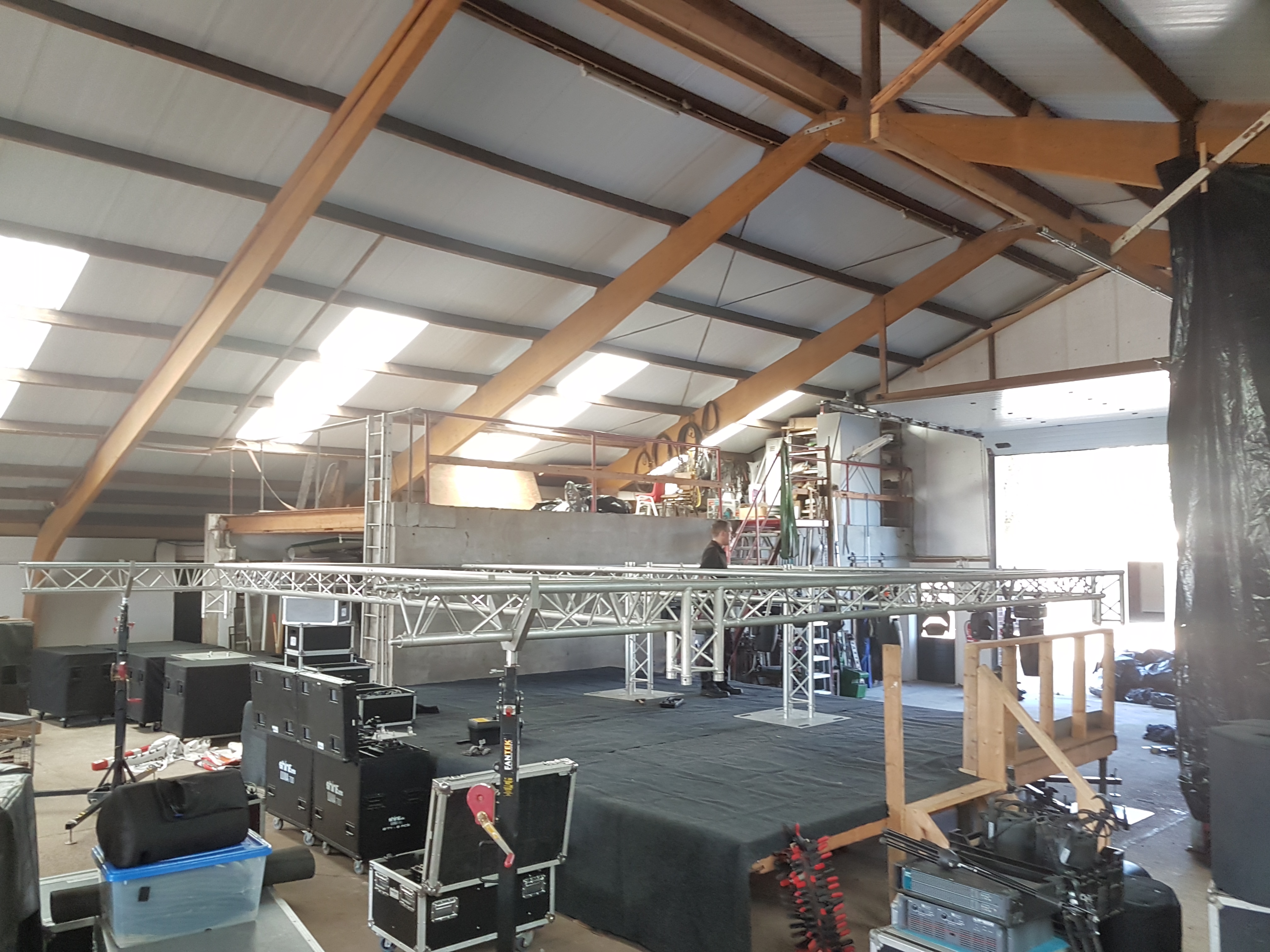 Opbouw van het podium